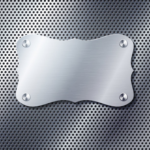 金属复古框架上穿孔的金属纹理。图片下载