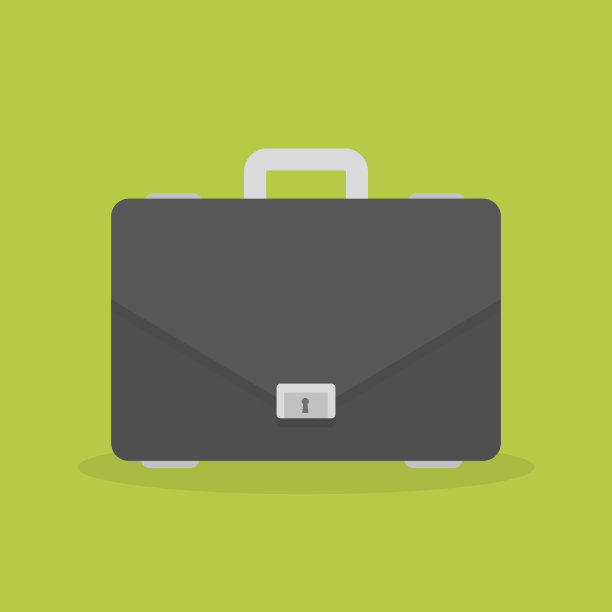 公文包插图。经营理念。彩色的图标。平面设计，矢量插图图片下载