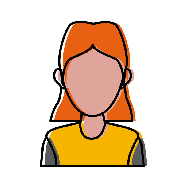 性格女人头幸福的人形象图片下载