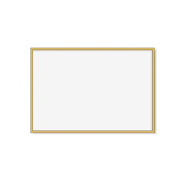 逼真的黄金相框。向量。图片下载