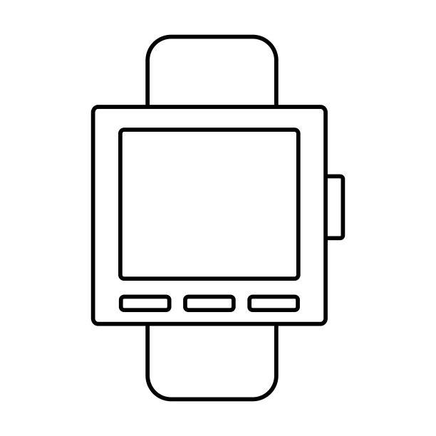 手腕上表带的方形符号图片下载