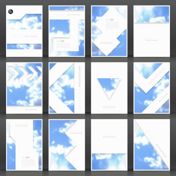宣传册模板布局，封面设计，商业年度报告，传单，杂志图片下载