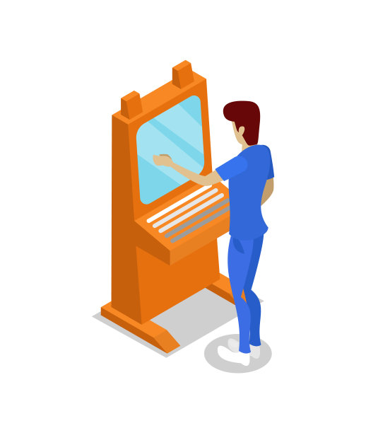 操作台装配线等距3D图标图片下载