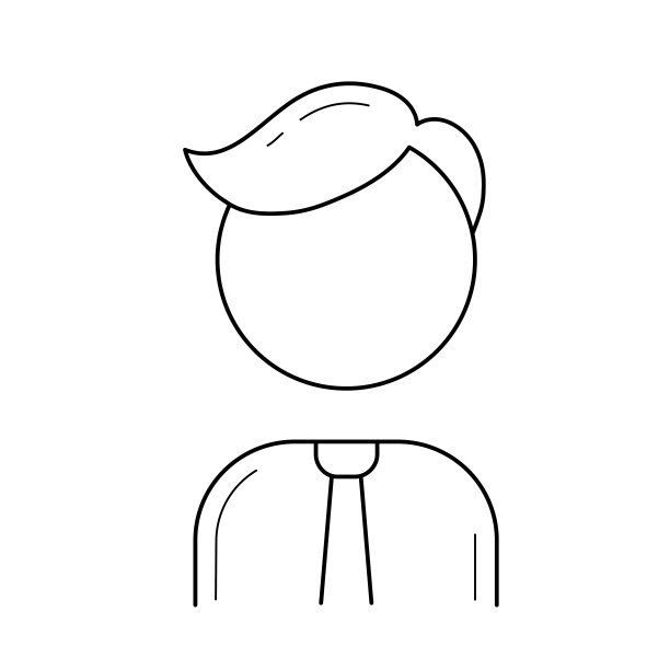 Man矢量线图标图片下载