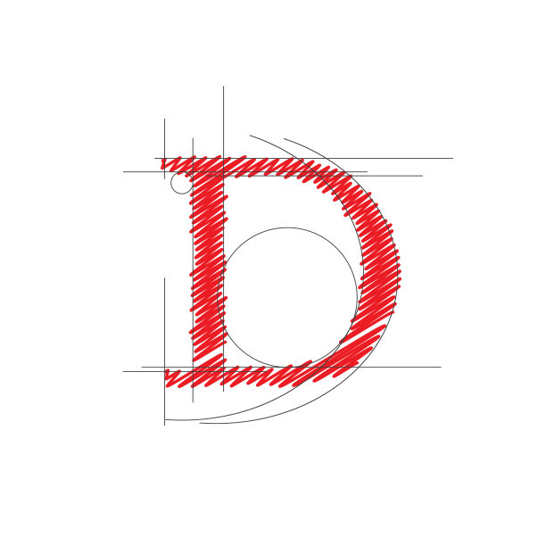 向量符号设计字母D图片下载