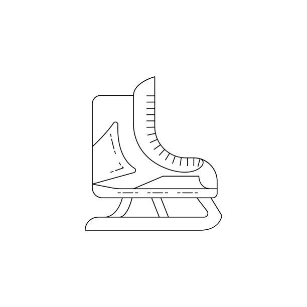 滑冰图标：冬季元素插图，用于网站和App设计图片下载