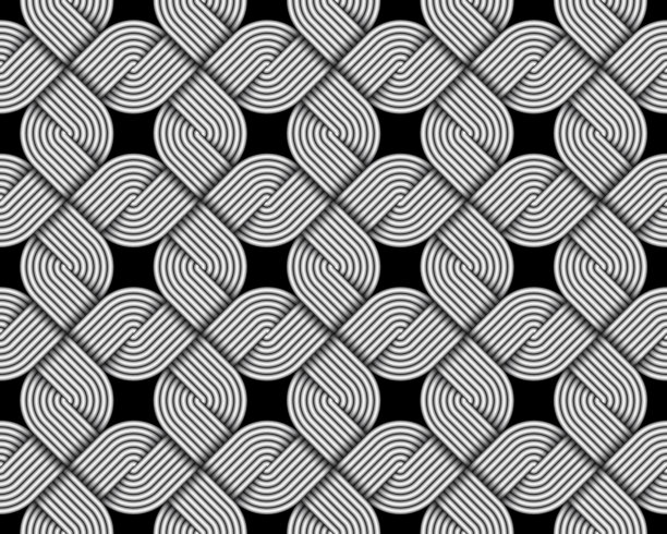 编织纤维的矢量二次无缝模式。图片下载