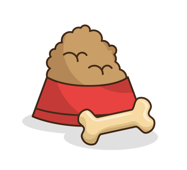 用骨头装宠物食品图片下载