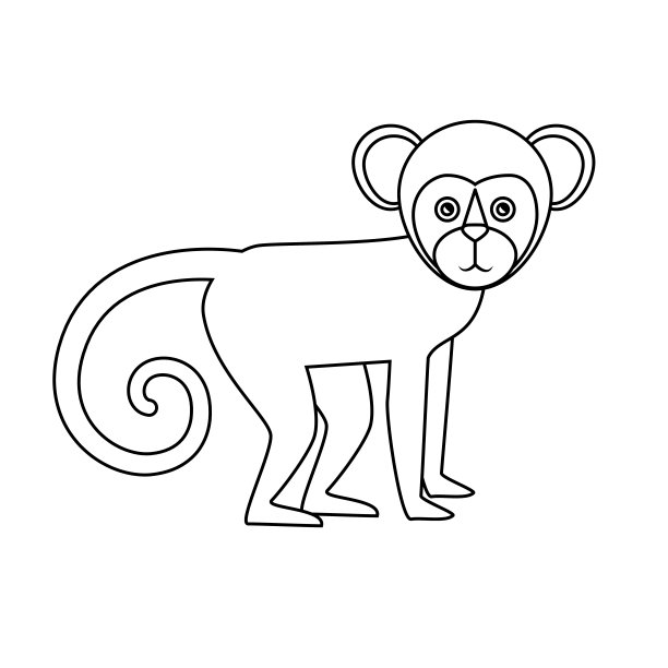 巴西猴子孤立图标图片下载