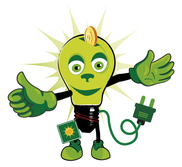 绿色环保理念在灯泡中体现图片下载