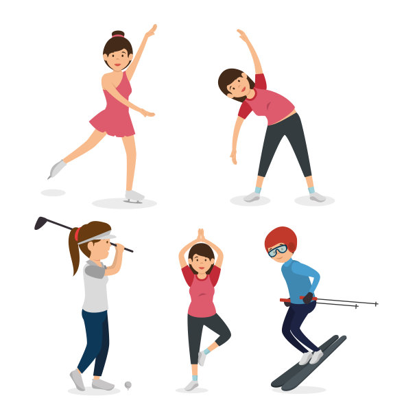 一组运动员角色图片下载