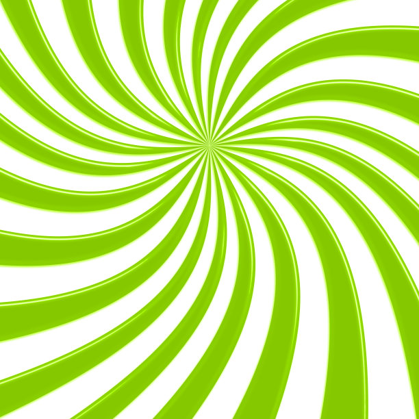 股票插图-绿色扭曲的阳光中心，空白拷贝空间，3D插图。图片下载