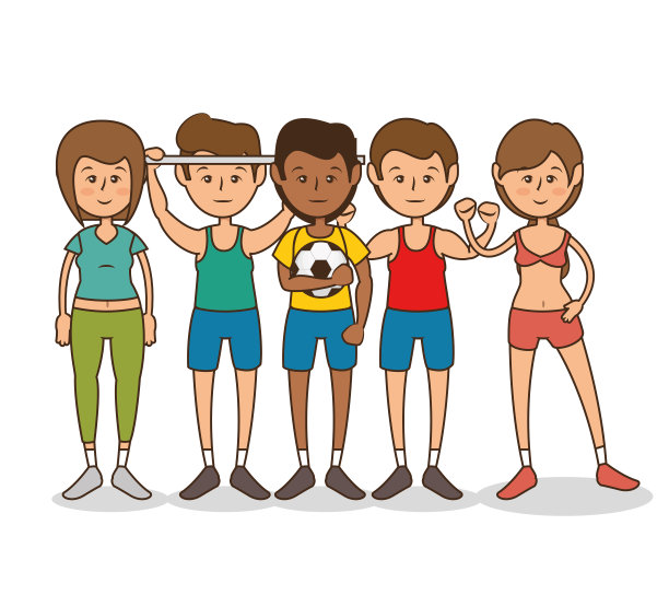 人群健康生活方式图片下载