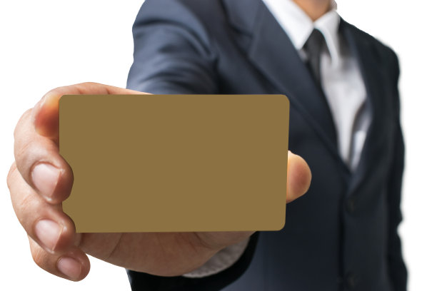 持有信用卡的商人图片下载