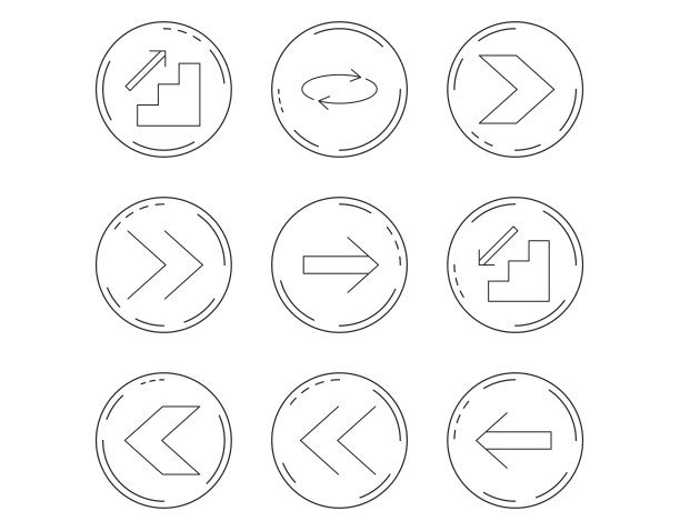箭头图标。上楼，重复线性符号。图片下载