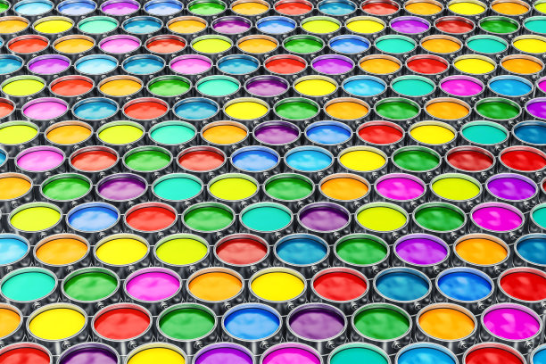 油漆罐背景，背景。三维渲染图片下载