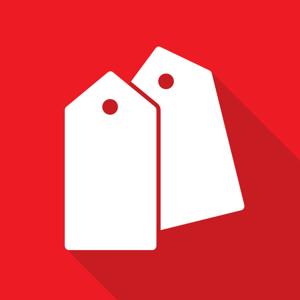 红色销售标签图标图片下载