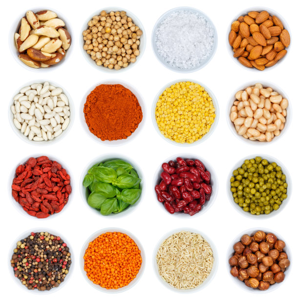 收集香料和香草蔬菜坚果以上碗图片下载