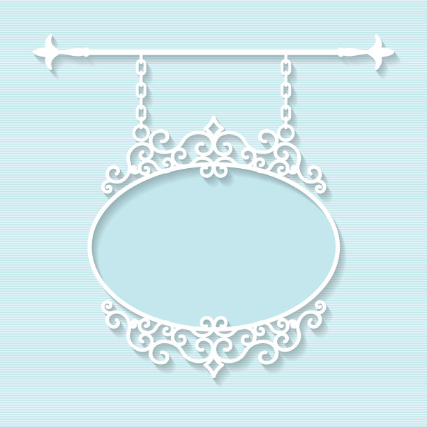 优雅的复古招牌剪影。图片下载