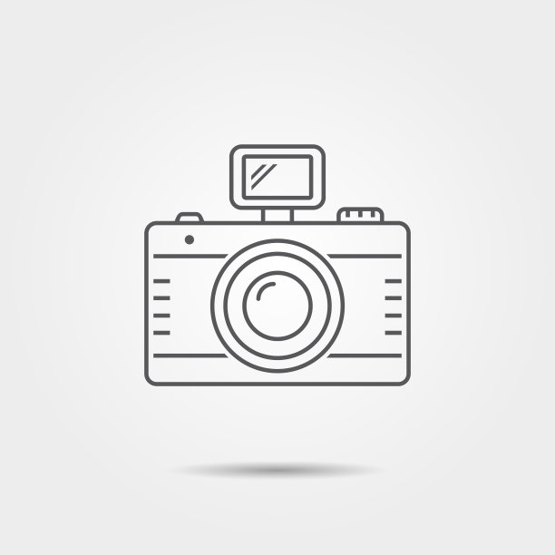 照片相机细线图标图片下载