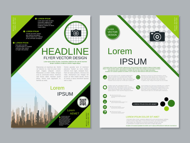 现代专业商业传单矢量模板图片下载