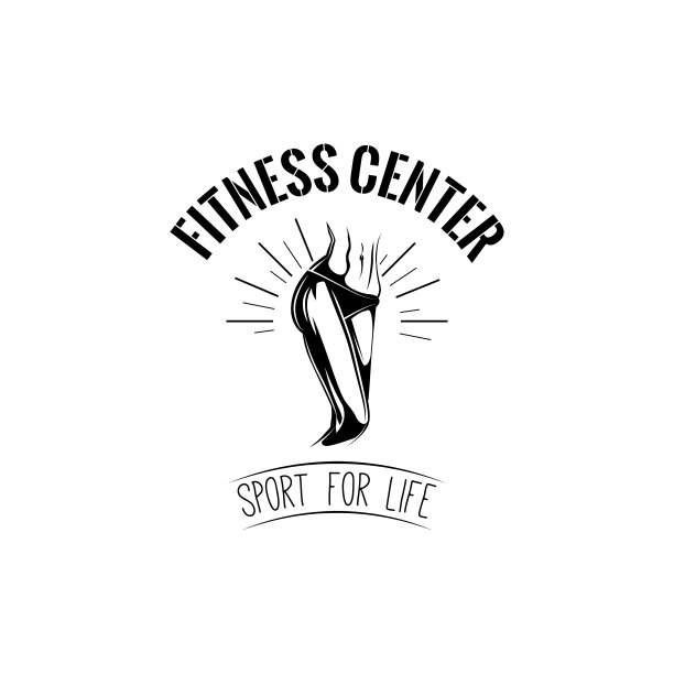 女性脚，腿线。女性身体。健身中心图标标签会徽。矢量插图。图片下载