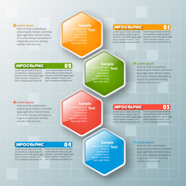 摘要三维纸张信息图图片下载