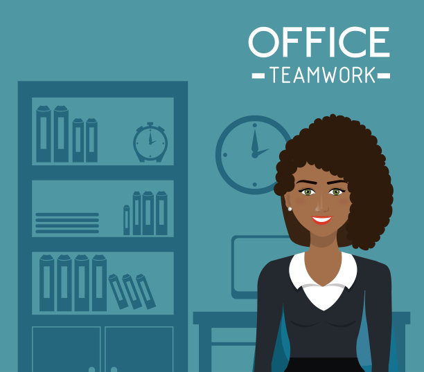 在办公室工作的女商人图片下载