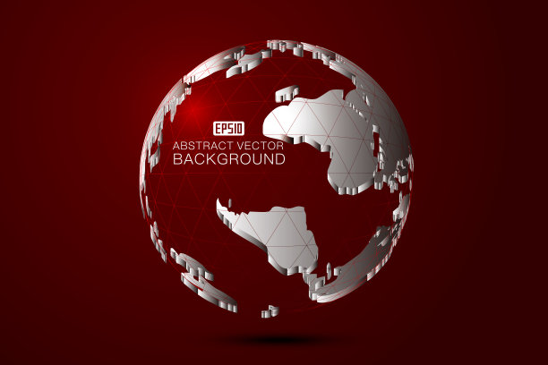 点线链接，立体红土，全球化，国际科技，体育，金融，金融概念和创意素材。素材图片