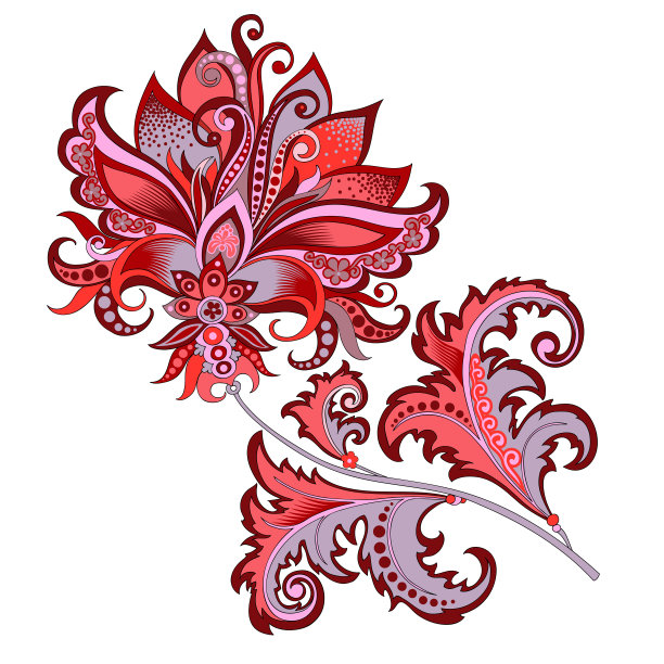 具有东方风格的装饰花图片下载