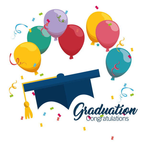 毕业礼帽庆祝标志图片下载