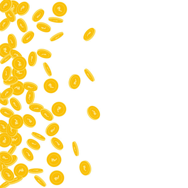 印度卢比硬币下落。图片下载