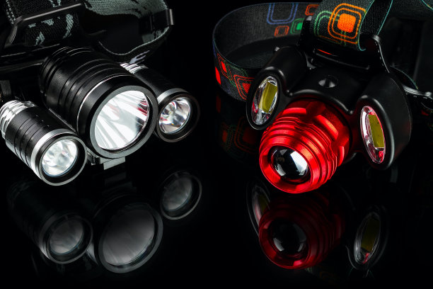 阳极氧化铝防水战术手电筒头灯图片下载