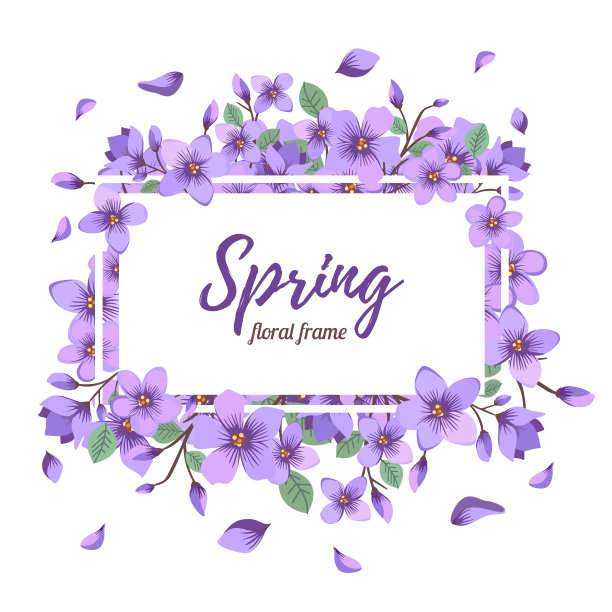 嫩花的夏季或春季框架模板图片下载