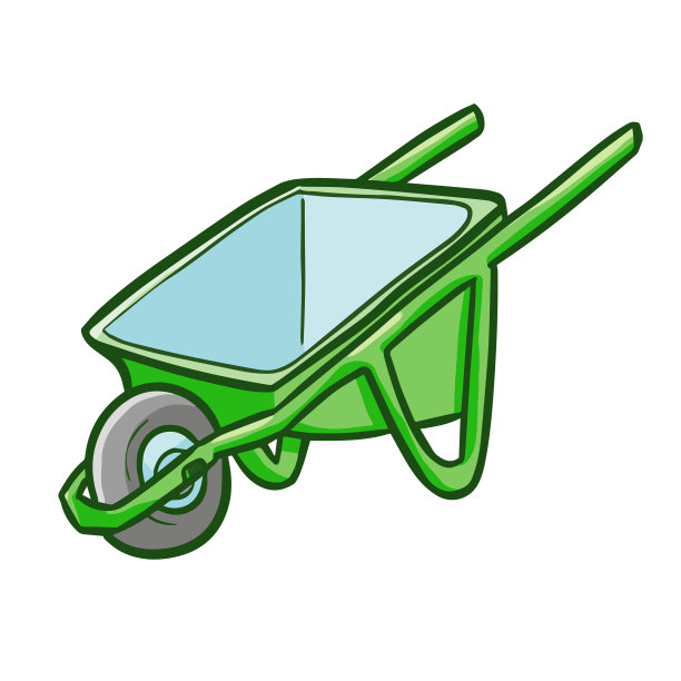 可爱的绿色混凝土小车图片下载