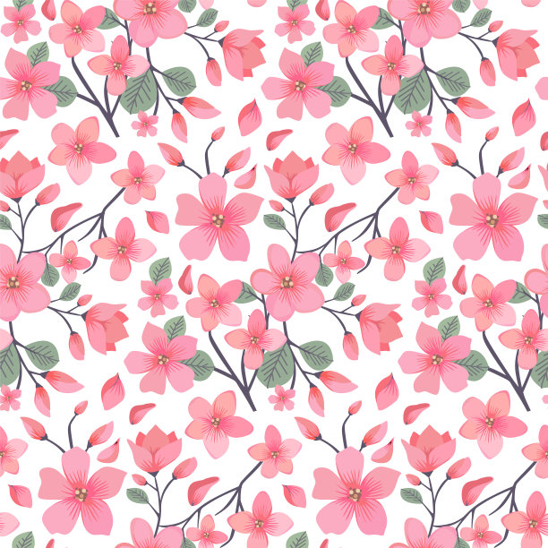 典雅花型的夏季或春季模板图片下载