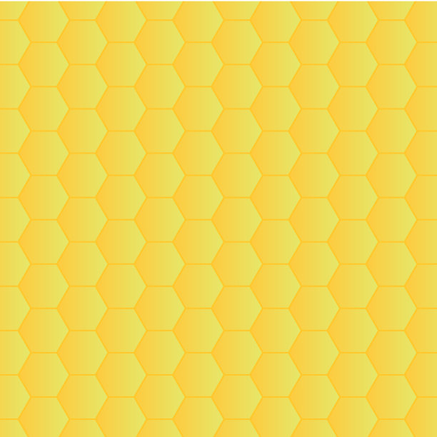 黄色六边形的几何矢量纹理背景。蜂房造型的简单变种。图片下载