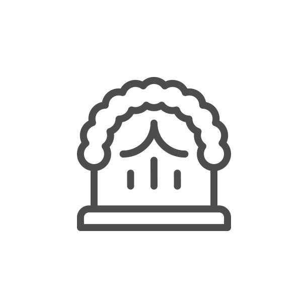 婚礼拱门线条图标图片下载