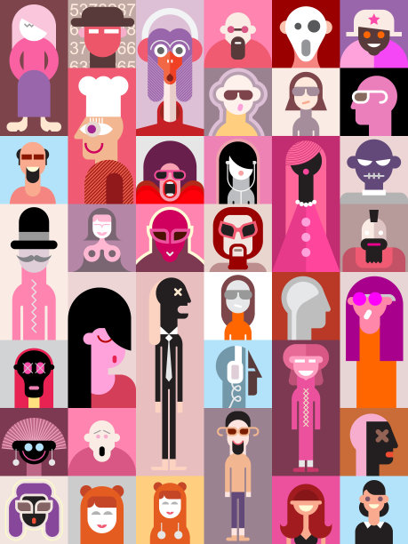 人们流行艺术矢量设计图片下载