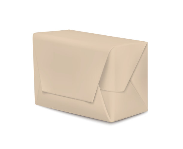 牛油和人造黄油的牛皮纸或箔纸包装。现实的矢量图图片下载