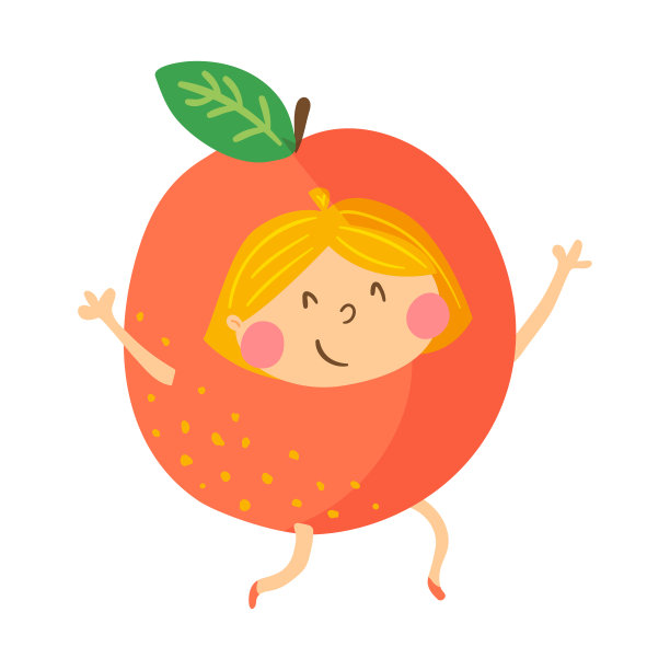 橙色女孩图片下载