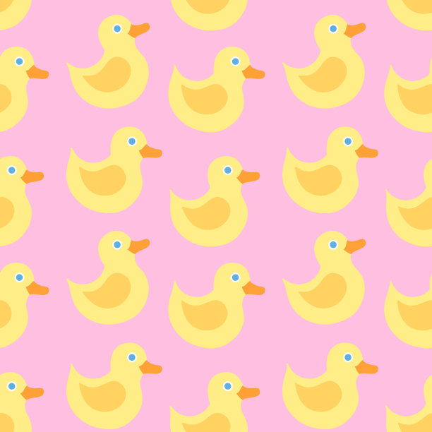 黄鸭无缝图案图片下载