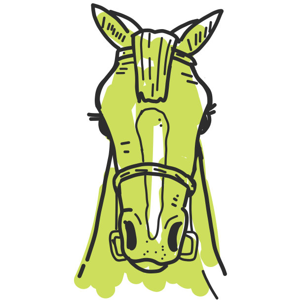 图标画的马头与缰绳前视图图片下载