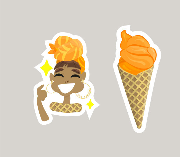 甜筒冰淇淋女孩图片下载