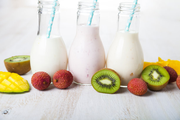 冰沙配热带水果图片下载