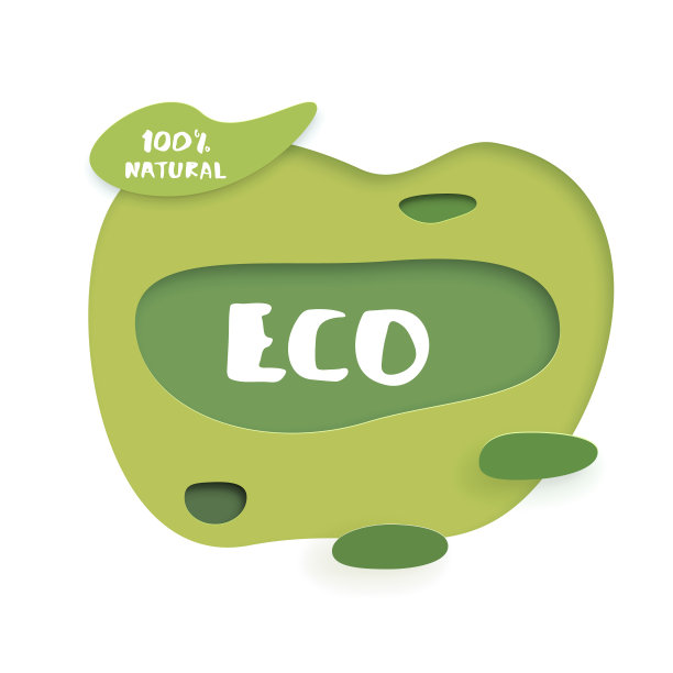 生态剪纸横幅。矢量插图。图片下载