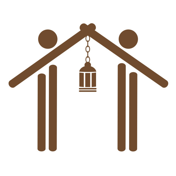 手持灯笼的两人正在建造建筑物图片下载