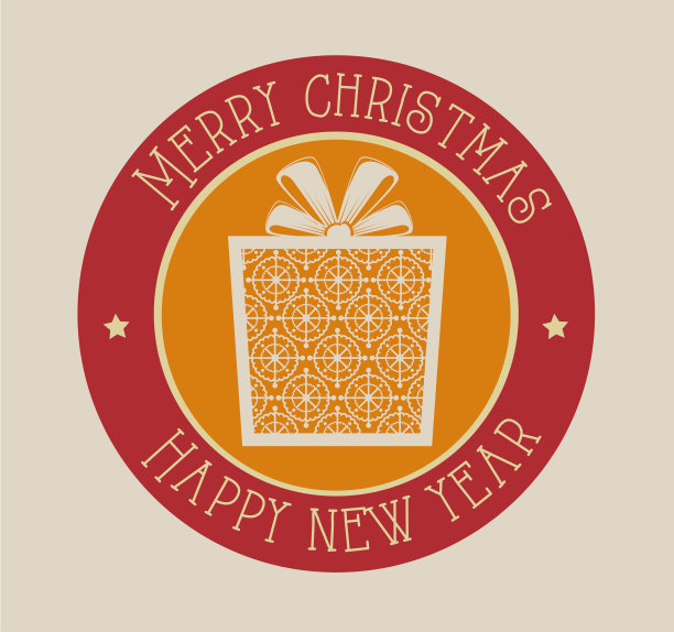 贺卡礼物圣诞快乐与新年设计隔绝图片下载