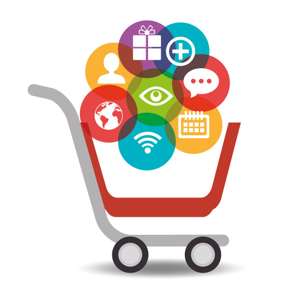 媒体社交购物车商店图标图片下载