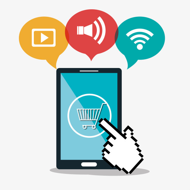 智能手机网络星期一购物车商务图片下载